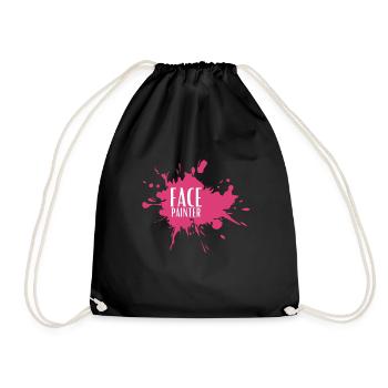 Face Painter And Face Painting - Drawstring Bag - black - Front