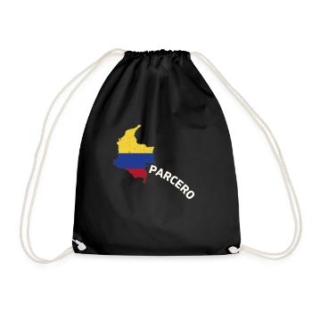Parcero Colombia Colombian Cartagena Medellin And - Turnbeutel - Schwarz - Vorne