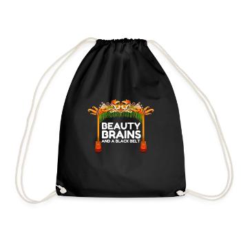 Beauty Brains et une ceinture noire - Sac de sport léger - noir - Devant