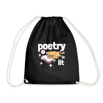 Poetry Is Lit - Turnbeutel - Schwarz - Vorne
