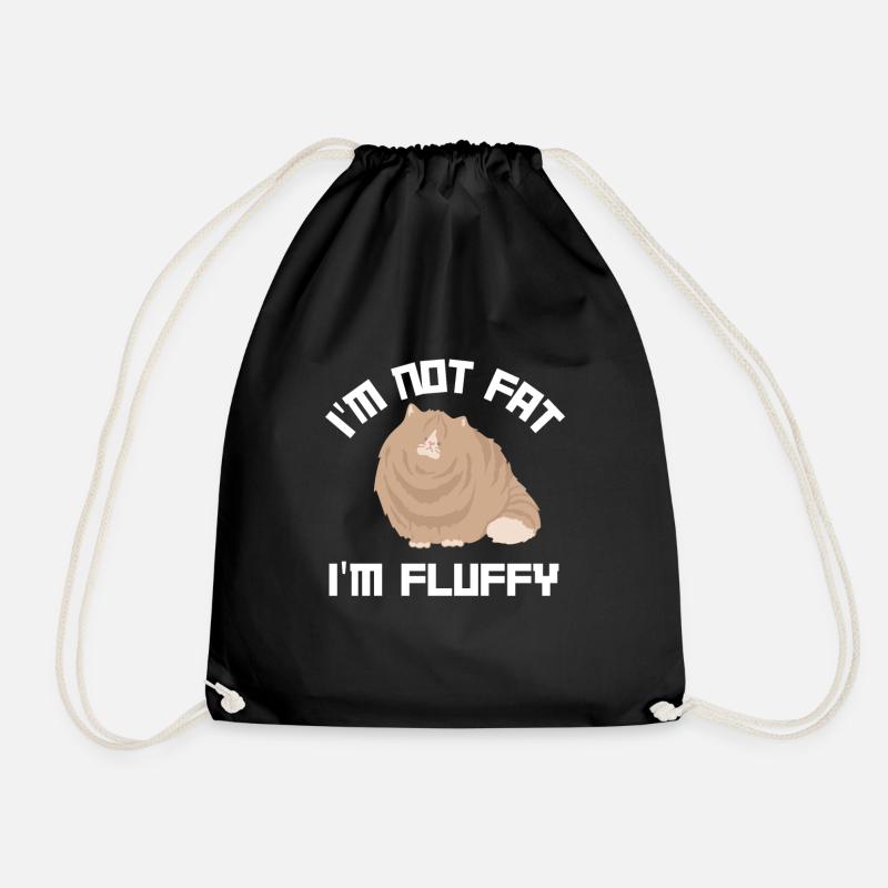 Fat Cat Obesity - Turnbeutel - Schwarz