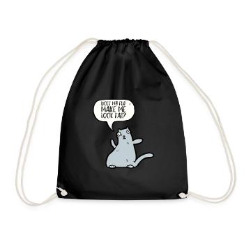 Fat Cat Obesity - Turnbeutel - Schwarz - Vorne