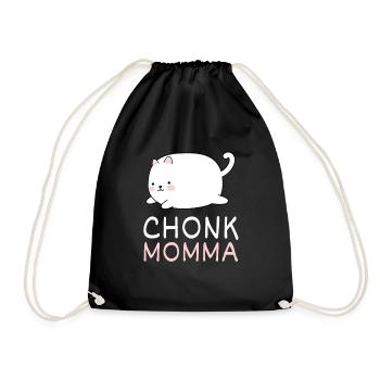 Chonk Cat Obésité - Sac de sport léger - noir - Devant