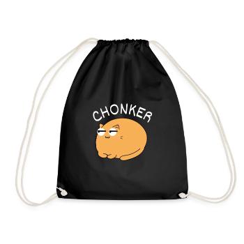 Chonk Cat Obésité - Sac de sport léger - noir - Devant