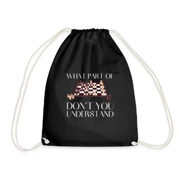 Chess Master Chess Club & 3 Way Chess Game - Drawstring Bag - black - Front
