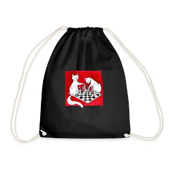 Chess Master Chess Club & 3 Way Chess Game - Drawstring Bag - black - Front