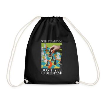 Chess Master Chess Club & 3 Way Chess Game - Drawstring Bag - black - Front