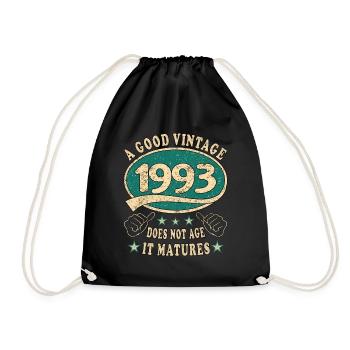 30. Geburtstag 1993 30er Guter Jahrgang - Turnbeutel - Schwarz - Vorne