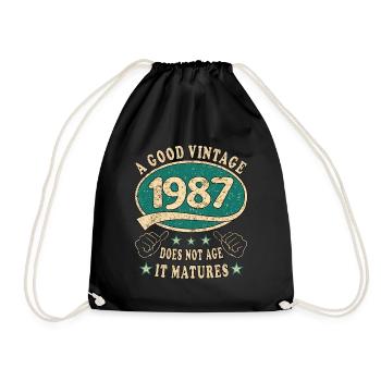 36ème anniversaire 1987 36er Bon millésime - Sac de sport léger - noir - Devant