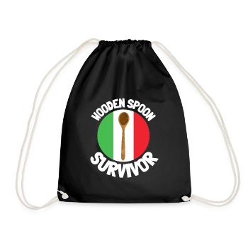 J’ai survécu à la cuillère de bois - Parenting - Sac de sport léger - noir - Devant