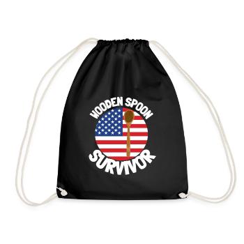 J’ai survécu à la cuillère de bois - Parenting - Sac de sport léger - noir - Devant