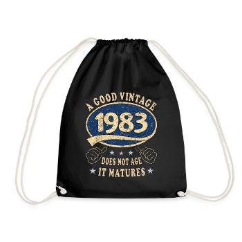 40e anniversaire 1983 40s Bon millésime - Sac de sport léger - noir - Devant