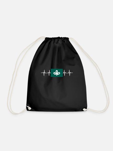 Japan Flag - Miyagi - Drawstring Bag - black