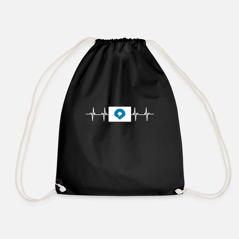Japan Flag - Wakayama - Drawstring Bag - black
