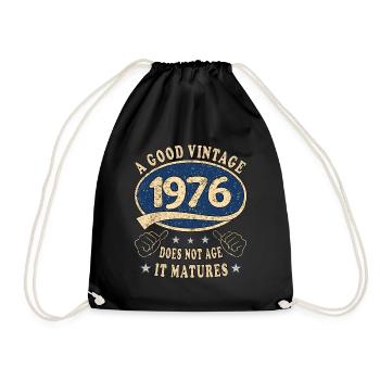 47. Geburtstag 1976 47er Guter Jahrgang - Turnbeutel - Schwarz - Vorne
