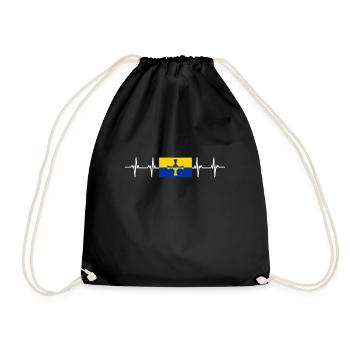 United Kingdom Durham Flag - Drawstring Bag - black - Front