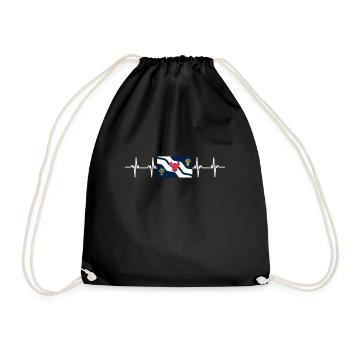 United Kingdom Oxfordshire Flag - Turnbeutel - Schwarz - Vorne
