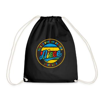 Voici à quoi ressemble la meilleure nièce du monde Cadeau - Sac de sport léger - noir - Devant