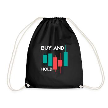 Investment Strategy Buy And Hold - Turnbeutel - Schwarz - Vorne