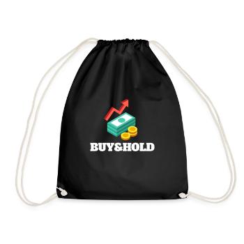Investment Strategy Buy And Hold - Turnbeutel - Schwarz - Vorne