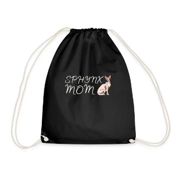 Sphynx Mom Cat Hairless Cat Owner - Drawstring Bag - black - Front