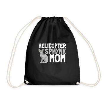 Sphynx Mom Cat Hairless Cat Owner - Drawstring Bag - black - Front