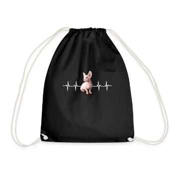 Sphynx Mom Cat Hairless Cat Owner - Drawstring Bag - black - Front