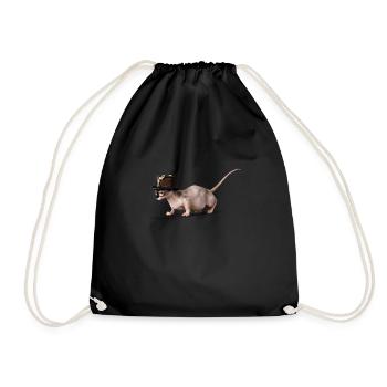 Sphynx Mom Cat Hairless Cat Owner - Drawstring Bag - black - Front