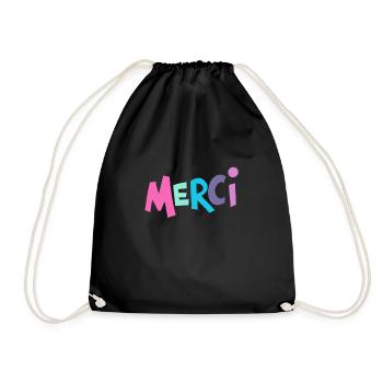 Oui Oui Merci - Turnbeutel - Schwarz - Vorne