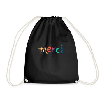 Oui Oui Merci - Turnbeutel - Schwarz - Vorne