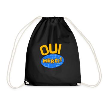 Oui Oui Merci - Turnbeutel - Schwarz - Vorne
