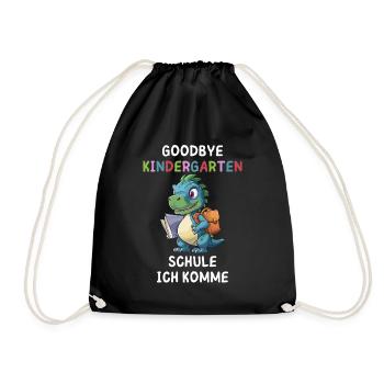 Goodbye Kindergarten Junge - Turnbeutel - Schwarz - Vorne