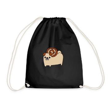 Rouleau à la cannelle et petits pains à la cannelle - Sac de sport léger - noir - Devant