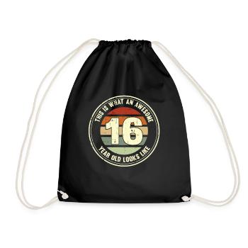 16ème anniversaire pour que vous voyiez avec 16 cadeaux rétro - Sac de sport léger - noir - Devant