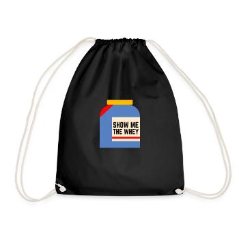 Afficher la poudre de protéine de lactosérum - Sac de sport léger - noir - Devant