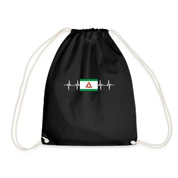 Drapeau russe - Ingouchie - Sac de sport léger - noir - Devant