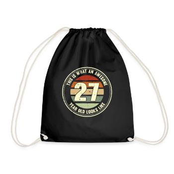 27ème anniversaire pour que vous voyiez avec 27 cadeaux rétro - Sac de sport léger - noir - Devant