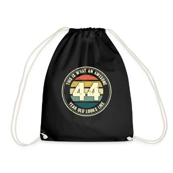 44e anniversaire pour que vous voyiez avec 44 cadeaux rétro - Sac de sport léger - noir - Devant