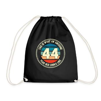 44e anniversaire pour que vous voyiez avec 44 cadeaux rétro - Sac de sport léger - noir - Devant