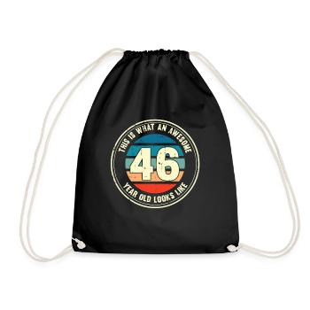 46e anniversaire pour que vous voyiez avec 46 cadeaux rétro - Sac de sport léger - noir - Devant