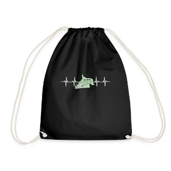 Argentina Flag Rio Negro - Drawstring Bag - black - Front