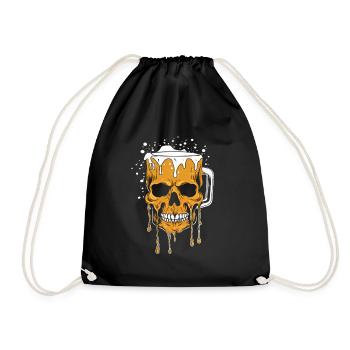 Skull Bierbecher - Turnbeutel - Schwarz - Vorne