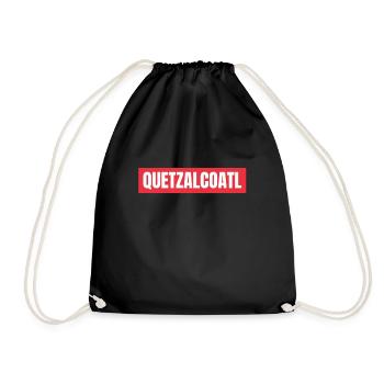 Aztec Calendar - Quetzalcoatl - Drawstring Bag - black - Front