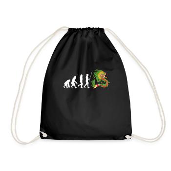 Aztec Calendar - Quetzalcoatl - Drawstring Bag - black - Front