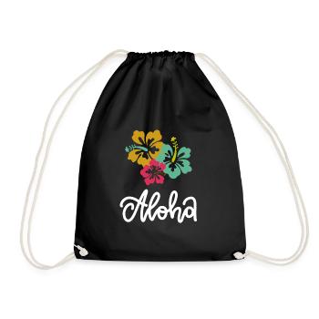 Waikiki Honolulu Island - Drawstring Bag - black - Front