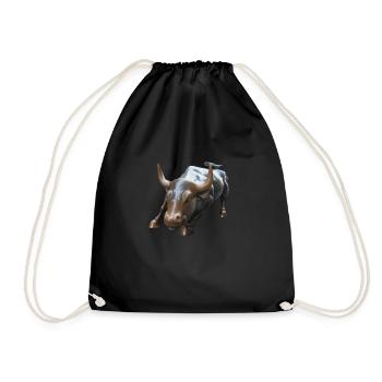 NY Stock Exchange Bull - Turnbeutel - Schwarz - Vorne