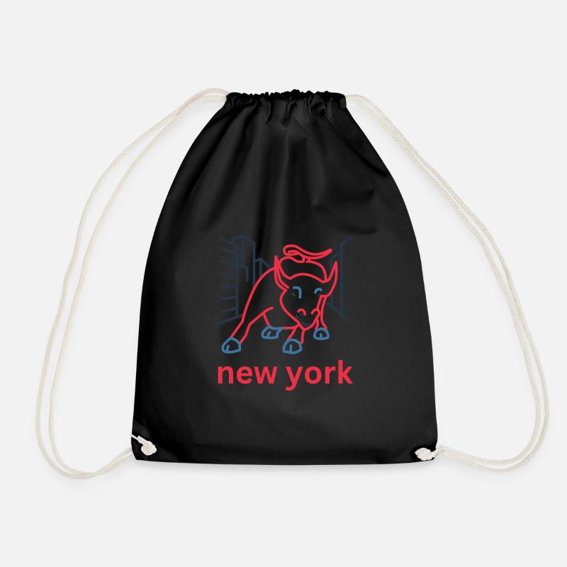 NY Stock Exchange Bull - Turnbeutel - Schwarz