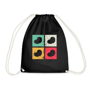 Potato Retro Mashed Potato Farmer Gift - Drawstring Bag - black - Front