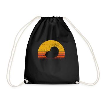 Kartoffel Retro Kartoffelbrei Landwirt Geschenk - Turnbeutel - Schwarz - Vorne