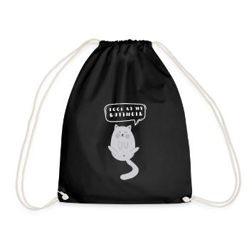 Cat Butthole - Drawstring Bag - black - Front